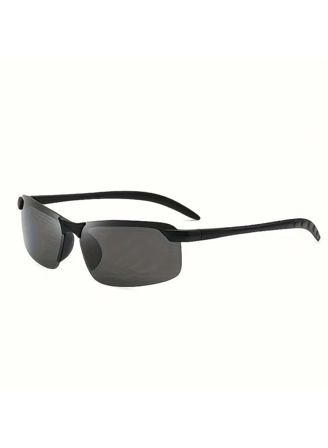 Polarized Day Night Driving Glasses HD Anti Scratch Anti Glare Black Sports Frame - Image 1